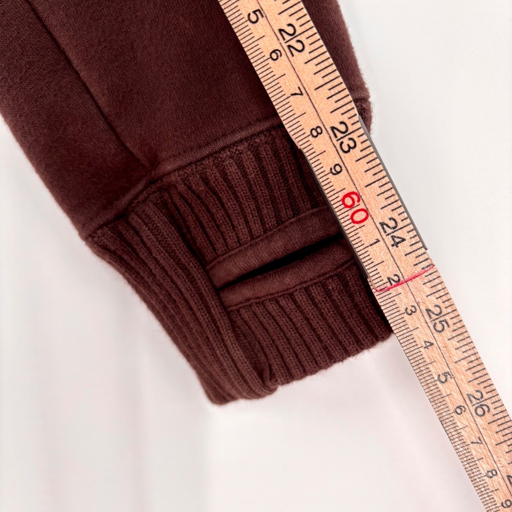 Roots Canada Full Zip Track Jacket Sz S Brown Retro Y2K Stretch Knit Thumb Holes - Picture 14 of 14